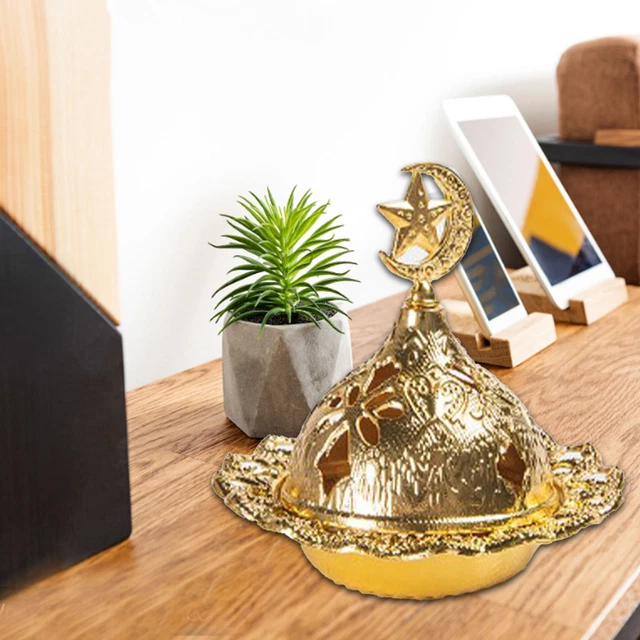 (Gold)Vintage Incense Portable Vintage Incense Holder Exquisite Rust Prevention
