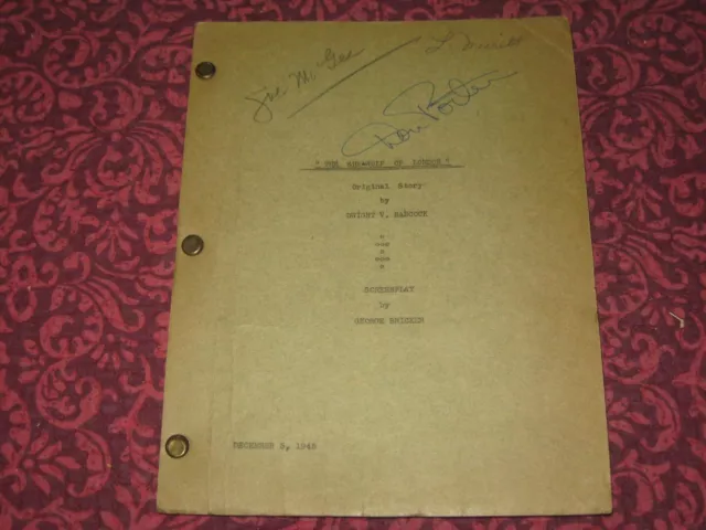 1945 Universal SHE-WOLF OF LONDON Horror ORIGINAL SCREENPLAY Movie Script