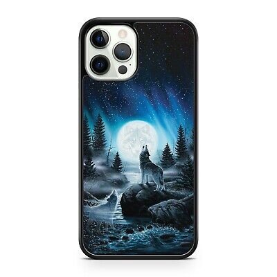 Howling Space Wolf Animals Full Moon Starry Sky Wolves Phone Case Cover