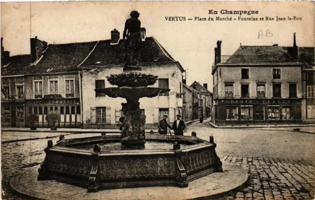 CPA VIRTUS-Place du Marché Fontaine et Rue Jean-le-Bon (491541)