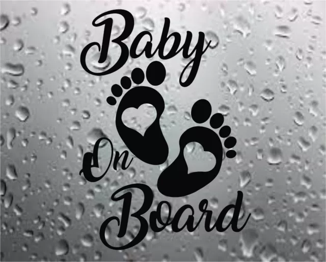 Baby On Board  Child Window Bumper Car Sign Window Sticker