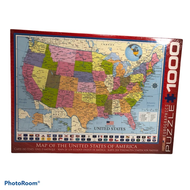 MAP OF THE United States of America 1000 Piece Puzzle 19" x 26