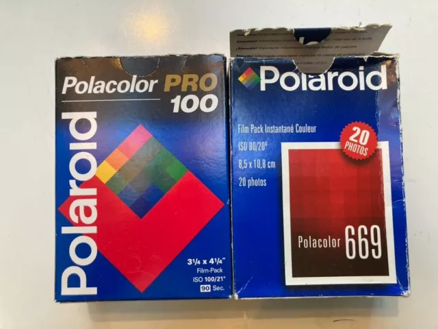 Rare New Polaroid Polacolor 669 & Pro 100 Color Instant Pack Film - Outdated