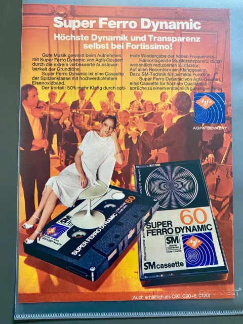 Agfa Gevaert Musik Cassetten MC Original 1976 Vintage Advert Werbung Reklame
