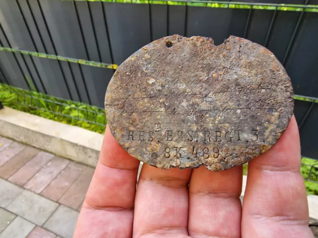 WW1 Original German ID Dog Tag. Battlefield relic