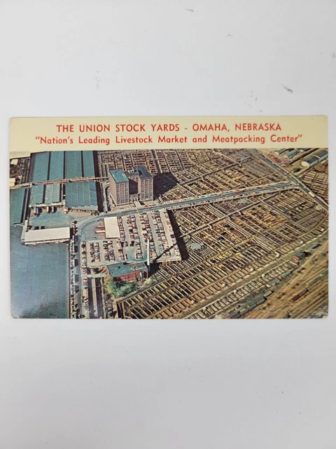 Vintage Postcard - Omaha NE Postcard Union Stock Yards Aerial View Nebraska