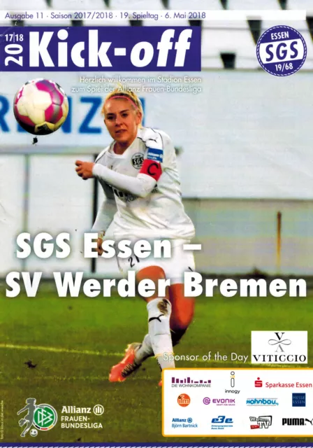Frauenfußball SGS Essen - SV Werder Bremen 2017/2018