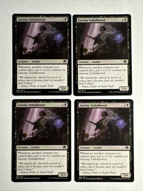 4x Mtg Eldritch Moon Gavony Unhallowed NM Magic Karte Magic The Gathering