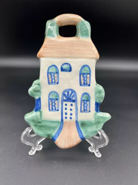 Vintage MA Hadley Art Pottery Wall Hanging House Signed