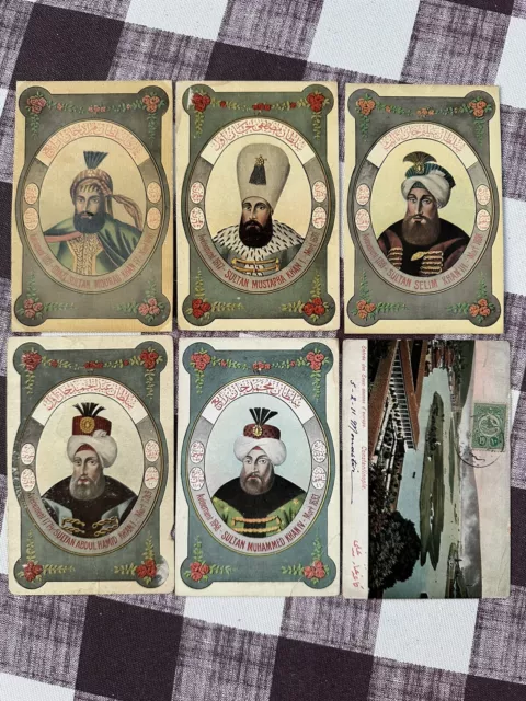 Turkey-Turkish-Ottoman Sultan Lot Of 6 Post Cards Constantinople