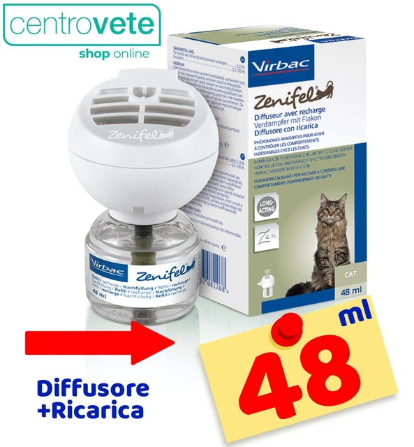 ZENIFEL Ricarica + Diffusore 48 ml Gatti → Feromoni per situazioni Stressanti