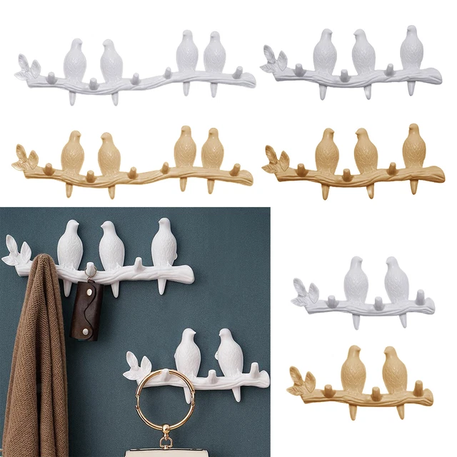 Dekorative Vögel auf  Zweig Decor Wand Montiert Mantel Rack Kunst Decor
