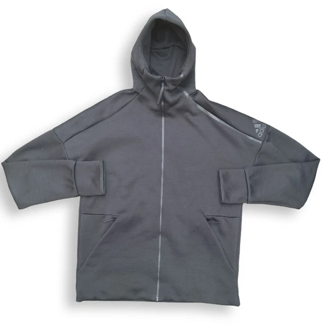 ADIDAS ZNE PULSE 2 Hoodie Black Zip Up Jacket Soft UK Size L Large 15.00 PicClick UK