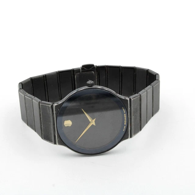 Orologio Da Polso Movado Quadrante Museo 84-40-880-A Quarzo 32Mm Moda Uomo Senza Prezzo Di Riserva #Wb791-4 3
