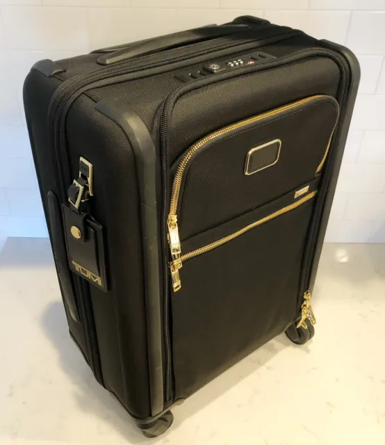 Tumi Alpha Short Trip Expandable 4 Wheeled Packing Case Suitcase - Black / Gold