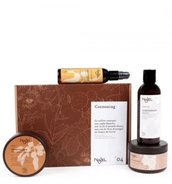 Coffret cadeau "Cocooning" : soins visage, corps & cheveux - Najel