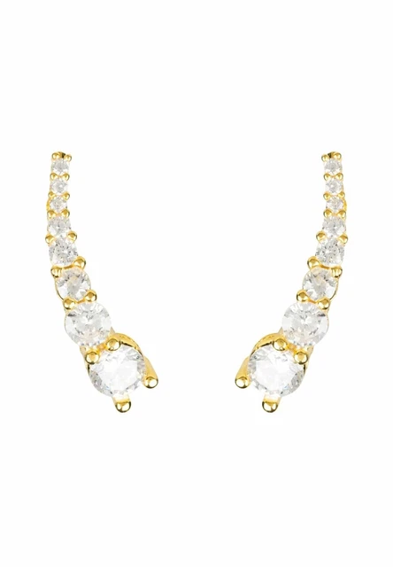 Orecchini A Gancio Con Ananas 3D Hawaii In Oro Giallo Su Argento 925, Stile Drop