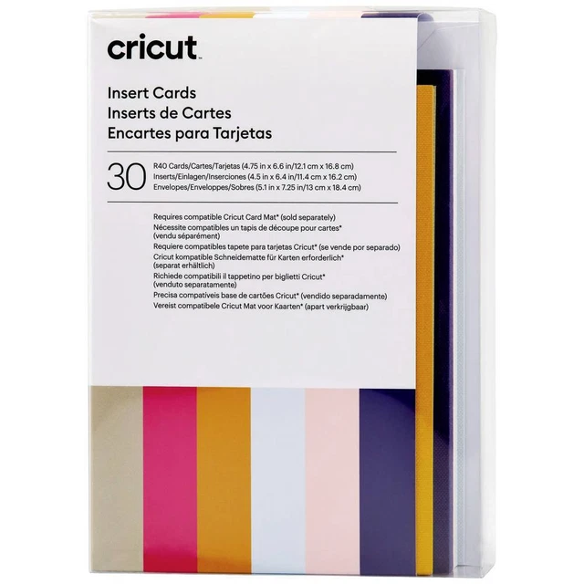 Cricut Insert Cards Sensei R40 Set de cartes bleu tulipe, poudre