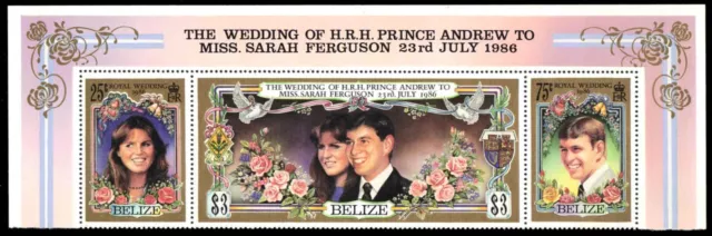 BELIZE 833 - Prince Andrew and Sarah Ferguson Royal Wedding (pb84562)