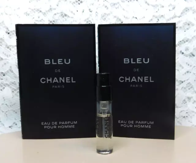 2x Chanel Bleu de Chanel Parfum Spray Sample 1.5ml/0.05oz each PLUS Bonus  Sample