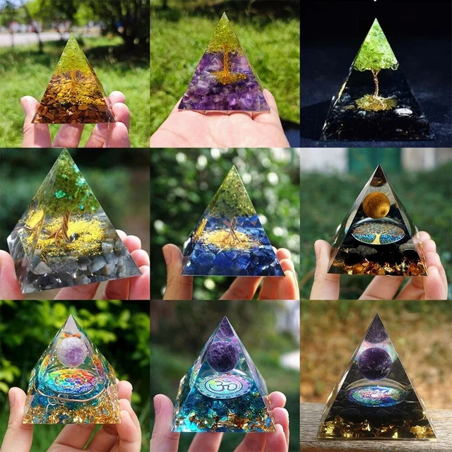 Amplificateur d'énergie positive pyramide de guérison cristal d'améthyste ave