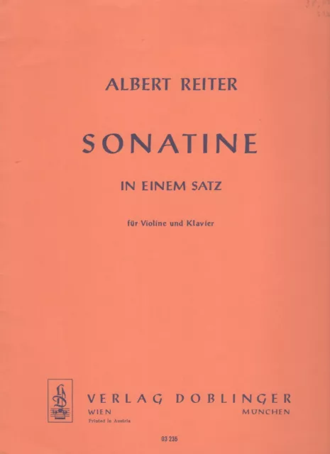 Sonatine in einem Satz für Violine und Klavier / Violon et Piano [Partition] ...