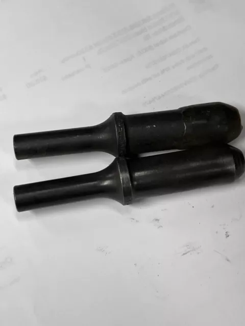 Air Tool Rivet Hammer .401 Shank x 5/32” Cupped Set Holder Bit 2pc Set