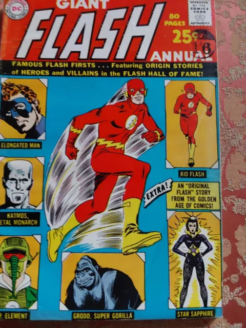 Giant Flash Annual. No.1. 1963, Fn. Silver Age Dc Comic. 3