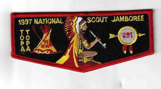 OA 291 Topa-Topa 1997 National Scout Jamboree WWW Flap RED Bdr. [MK-3446]