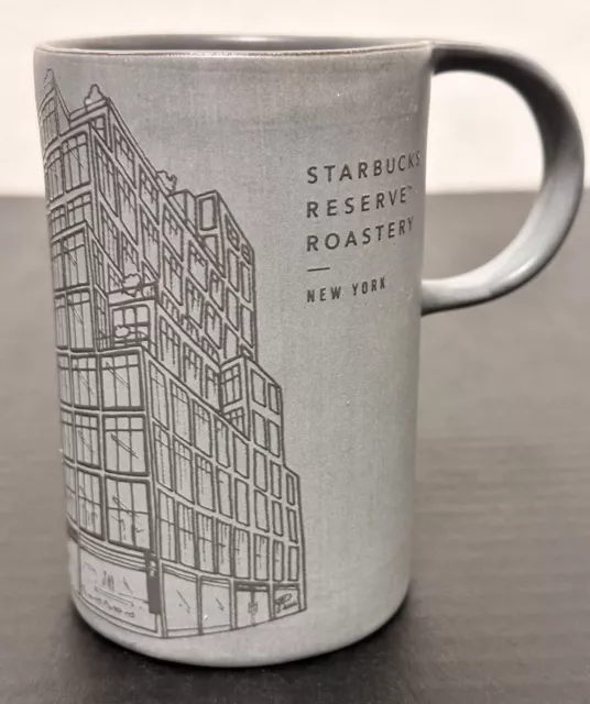 STARBUCKS Reserve Roastery New York Gray Ceramic Coffee Mug Cup 10 oz