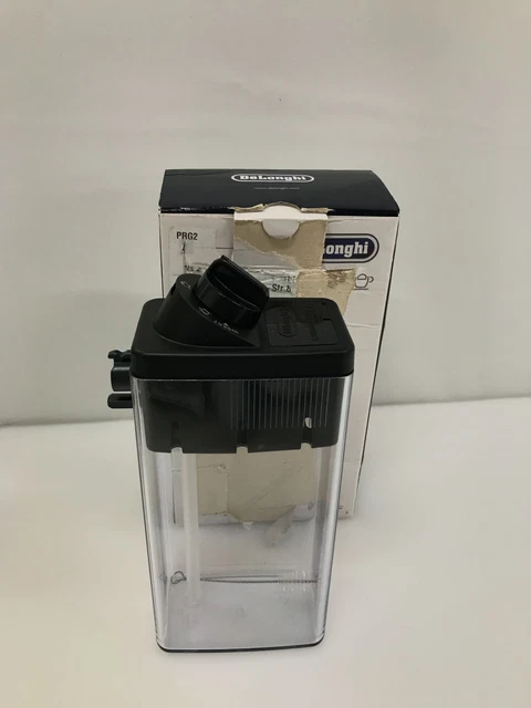 DL-pro Milchbehälter mit Deckel für DeLonghi 5513296641 – kompatibel nur mit ECAM 23.466/24.467/25.462/25.467/350.55/350.75/352.55 – inkl. Reinigungsbürste