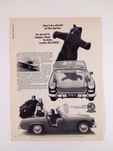 1966 MG Austin Healey Sprite Print Ad