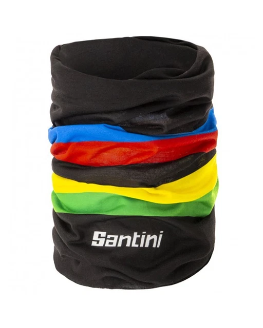 Santini Uci World Champion Official Neck Warmer, Black/Rainbow Santini Uci World Champion Official Neck Warmer, Black/Rainbow