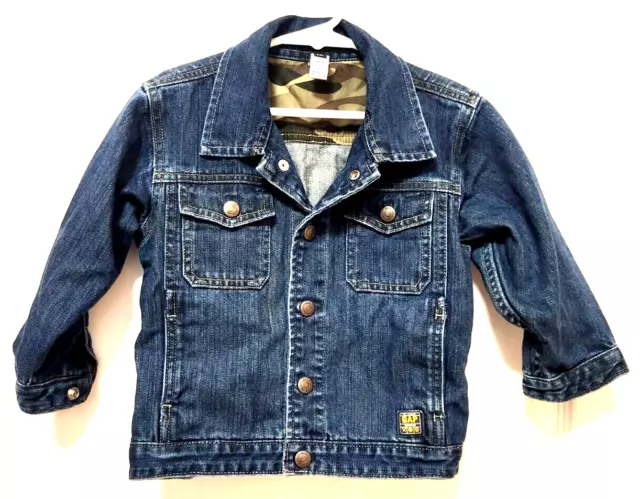 BABY GAP Blue Denim Jean Jacket Toddler Boy 3T Snap Close Gap Workwear