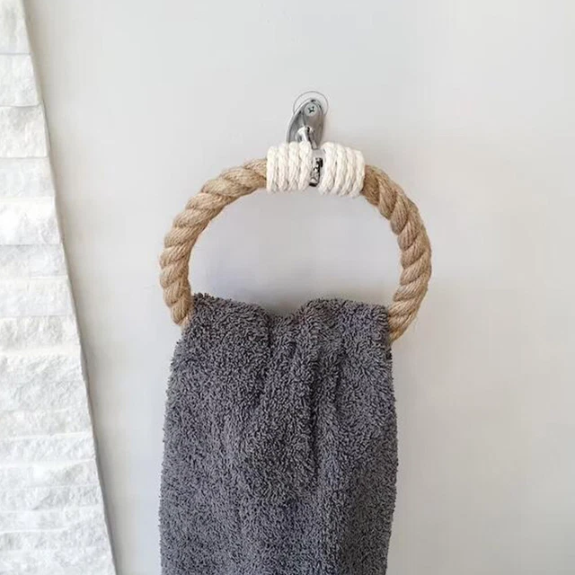 Rustic Style Towel Rings Hand Towel Holder Towel Rack Macrame Decor Bohemia 12