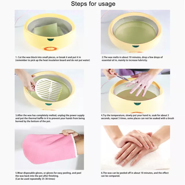 (Lemon)Paraffin Hand Wax Beauty Feet Wax 453g Preserve Moisture Safe Skin BSU