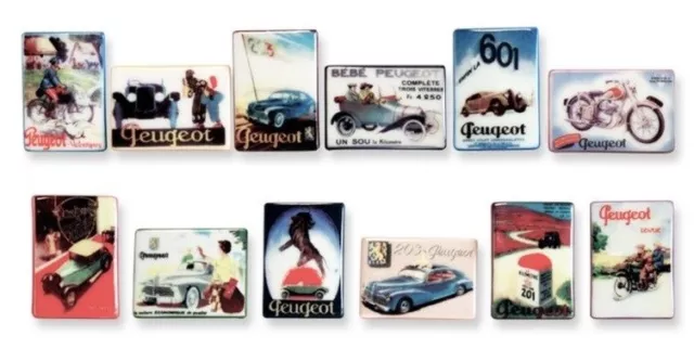 2015 Prime Plaques Emaillees Peugeot Publicite Feve Porcelaine 2D Au Choix