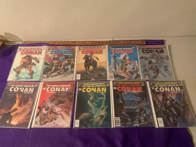 The Savage Sword of Conan 10 book lot 74 thru 83 F to NM