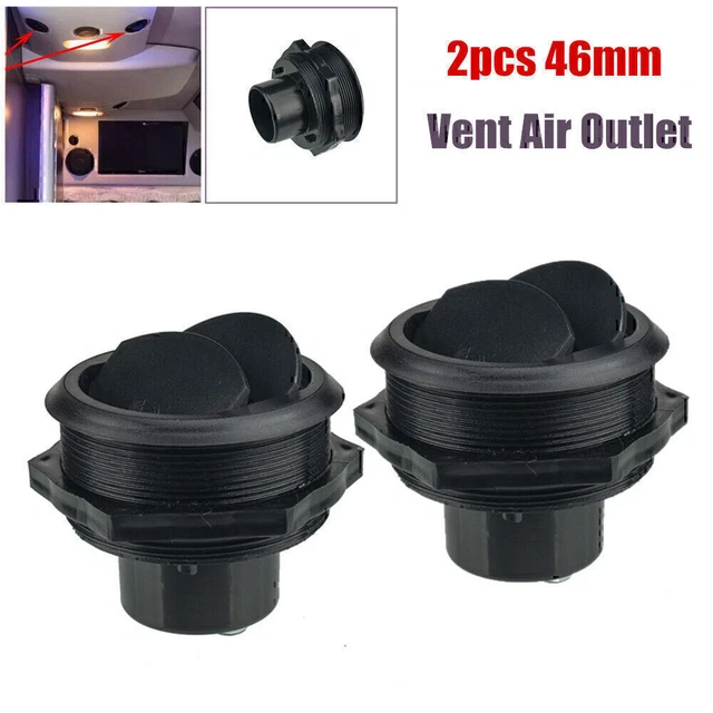 2PCS 46MM Vent Air Outlet Rotating Round Ceiling ATV A/C Air Conditioning Outlet
