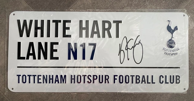 Ledley King - Tottenham Hotspur - hand-signed metal street sign