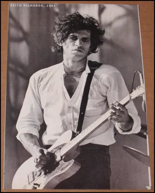 1999 Keith Richards 1981 Rolling Stone Photo Clipping 8"x5" The Stones