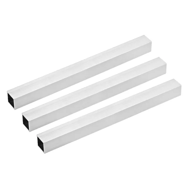 6063 Aluminium Tube Carré Tube 25mmx25mmx2mm Mur 300mm Sans Soudure Tuyau 3Pcs