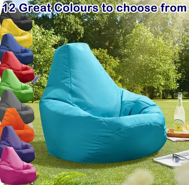 Highback Beanbag Garden Beanbags indoor outdoor Bean bag Ready Filled SECONDS