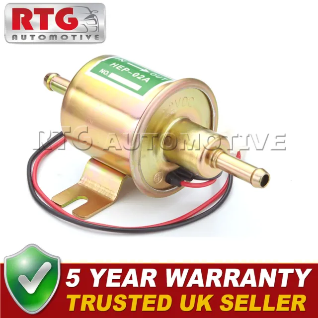 12V Electric Universal Petrol Diesel Fuel Pump Facet Cylinder Style Tractor Boat