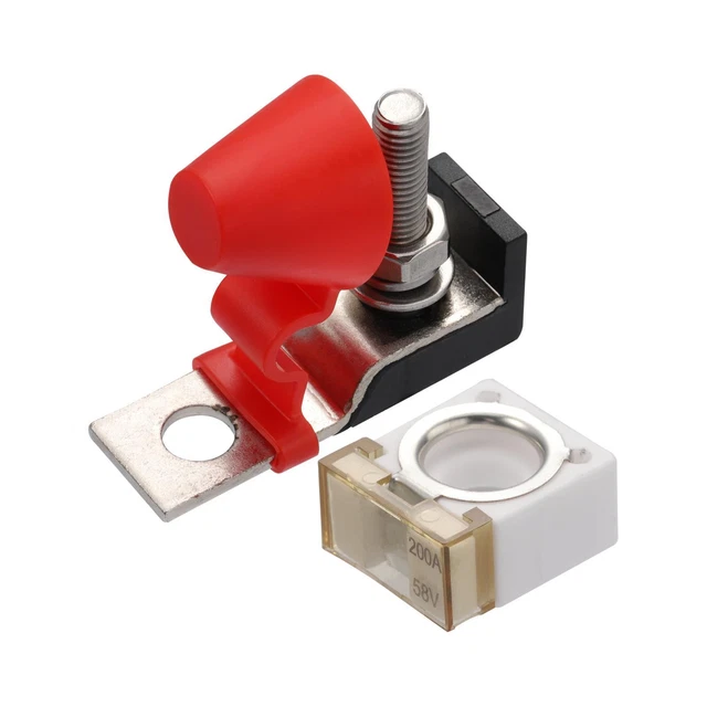 1 Set 200A Terminal Fuse Block Kit Fuse Max Voltage 58V for Car Marine Boat