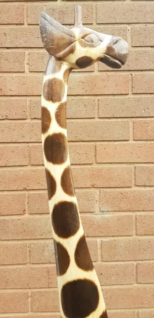 Stunning 2m Extra large giraffe hand carved solid wood giraffe ornament 200cm 3