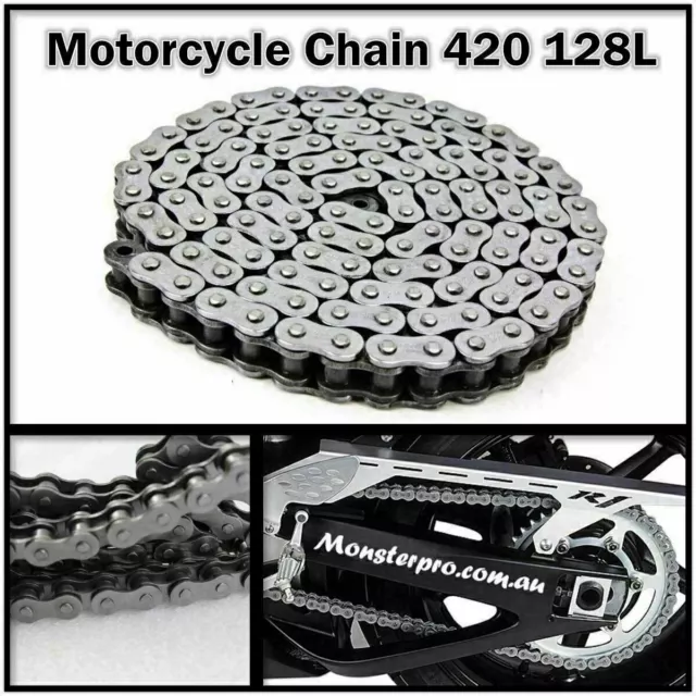 420 128 Links Drive Chain 50cc 90cc 110cc 125cc DIRT BIKE PITPRO BUGGY ATV QUAD