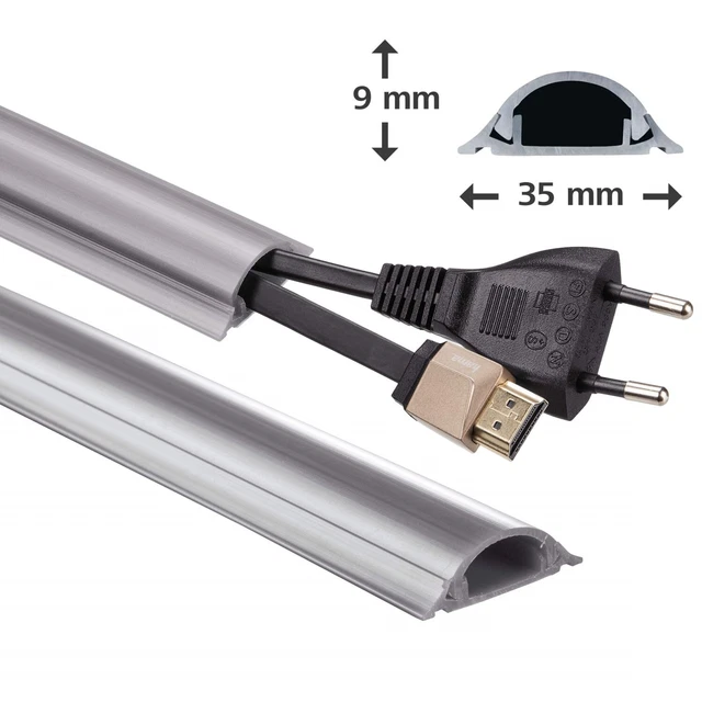 Selbstklebender Kabelkanal Aus PVC – 1 Meter Lang, Weich, Für Wand Und Boden, Kabelschutz