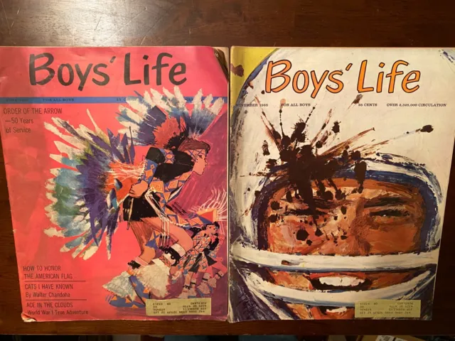 Lot of 2 Vintage Boys Life Magazine’s 1965 Scouts Print Ads Oversized