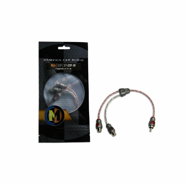 Memphis Audio® Etp-Yf Y-Adaptor 1 Male To 2 Female Twisted Rca Connection Cable